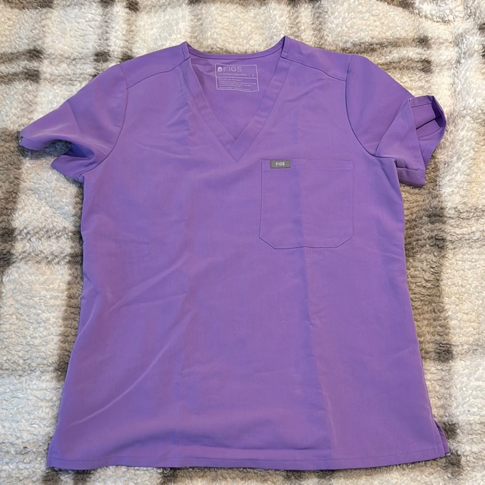 Figs Purple Scrub Top